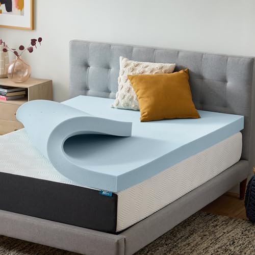 LUCID 4-Inch Gel Memory Foam Mattress Topper, Twin XL Ultra Plush