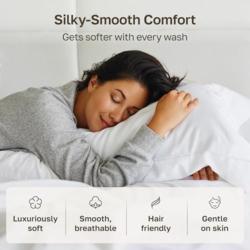 California Design Den 100% Cotton Pillowcases 2-Pack, 400 Thread Count