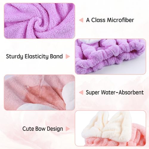Microfiber Hair Drying Caps 5-Pack - Ultra Absorbent & Soft for All Hair Types