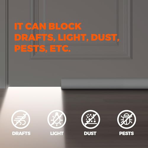 Under Door Draft Stopper - 36 Inch Adjustable Noise & Air Blocker (Gray)