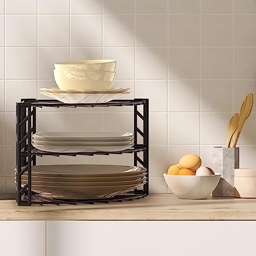 3-Tier Corner Shelf Organizer for Kitchen Counter and Cabinet