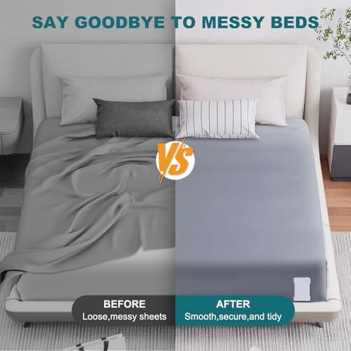 Bed Sheet Holders with Reinforced Clips for All Mattress Sizes