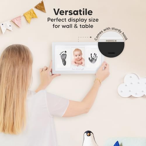 No-Mess Inkless Baby Hand and Footprint Frame Kit - Newborn Keepsake