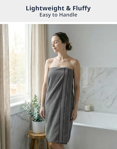 Lane Linen 18-Piece 100% Cotton Bath Towel Set - Grey