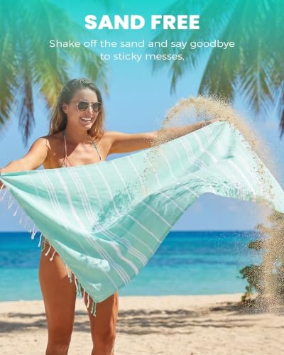 Antfuny Oversized Turkish Beach Towel Quick Dry Sand Free XL Bath Towel