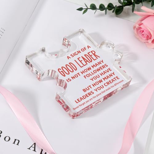 Thank You Leader Gift - Bosses Day Desk Sign for Leader, Supervisor