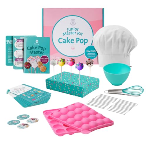 Kids Cake Pop Maker Kit with Reusable Baking Tools and Recipe Cards
