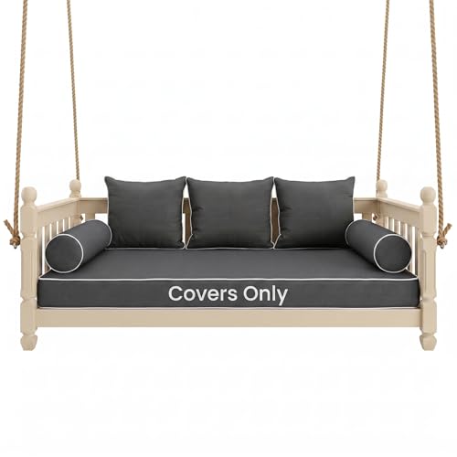 Twin Outdoor Daybed Cushion Cover Set with Bolster Pillow Covers