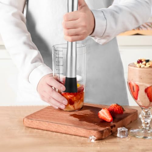 2-Piece Stainless Steel Cocktail Muddler and Mixing Spoon Set