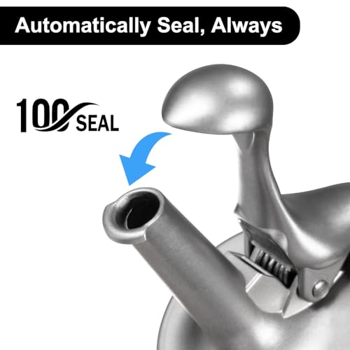 SealPour Small Oil Pour Spout with Automatic Seal - Leak-Proof Olive Oil Dispenser, Fits Most Bottles