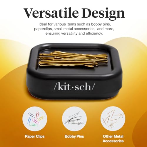 Magnetic Bobby Pin Holder - Black Hair Clip Storage Organizer