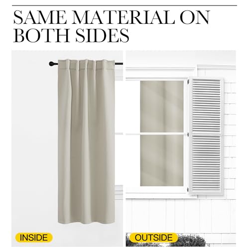 Blackout Curtains for Nursery, 34" x 48", Set of 2 Panels