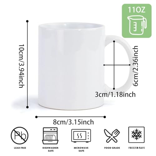 36 Pcs 11oz Sublimation Coffee Mugs White Ceramic - ACPPTYGA