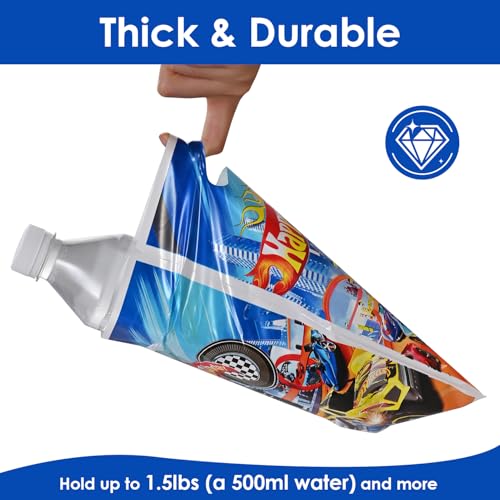 50 Pcs Racing Car Party Favor Bags - Birthday Treat Goodie Bags with Handle