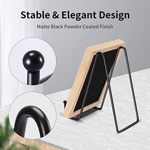 6-Inch Black Metal Display Stands for Plates & Frames - 3 Pack