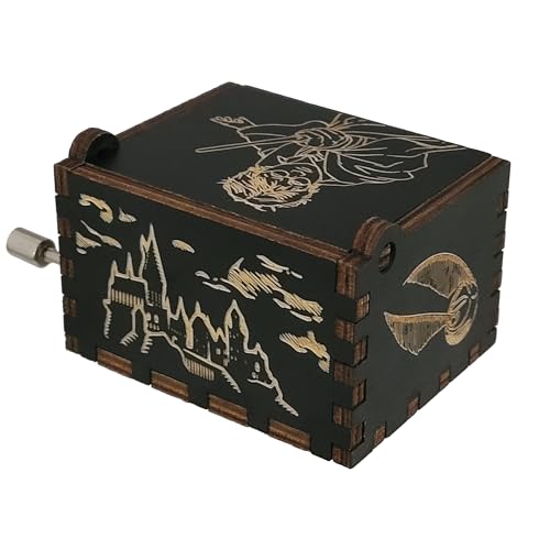 Mini Hand-Crank Music Box - Miniature Wizarding Theme Keepsake Gift