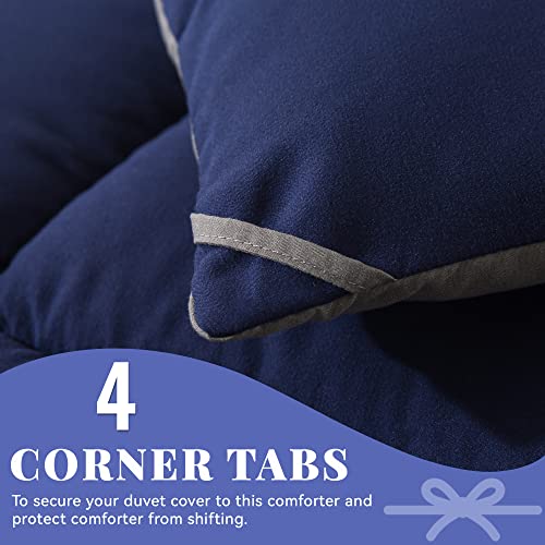 All Season Down Alternative Comforter - Reversible Blue/Grey Full Duvet Insert