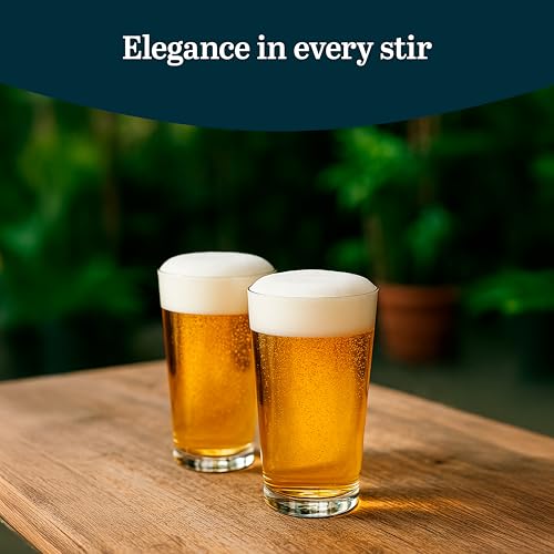 16 oz Pint Glasses, Heavy Duty Heat-Treated Glass Set of 12