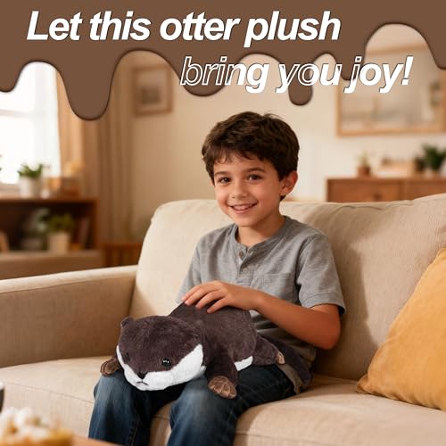 Weighted Otter Stuffed Animal, 4.1 lbs Huggable Plush Pillow, 18-Inch