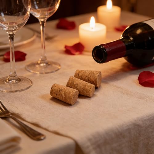 25-Pack Tapered Wooden Wine Corks - Natural Soft Wood Bottle Stoppers for Winemaking and DIY Crafts
