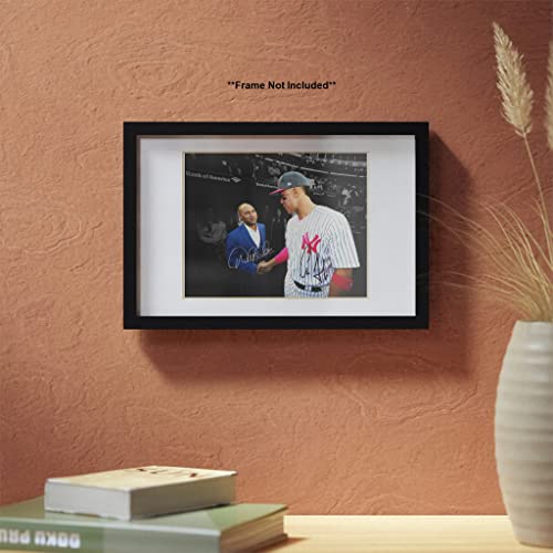 Autographed Sports Memorabilia Wall Art - Derek Jeter & Aaron Judge Photo Print