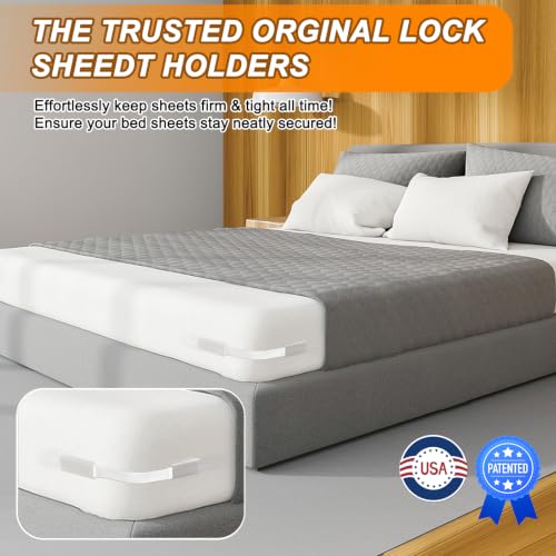 Heavy Duty Bed Sheet Holder Straps - Anti-Slip Corner Fasteners, 4 Pack
