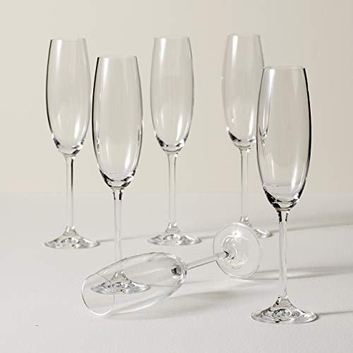 Lenox Tuscany Classics Champagne Flutes Set of 6, 8oz Elegant Stemware for Celebrations