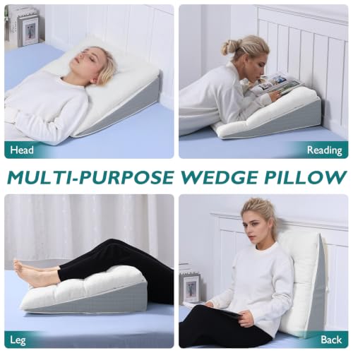 Adjustable Bed Wedge Pillow for Sleep Apnea & Acid Reflux, 7.5 Inch