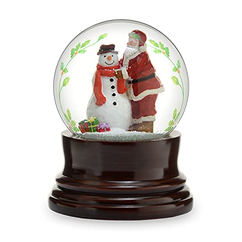 Santa & Snowman Musical Snow Globe – The San Francisco Music Box Company