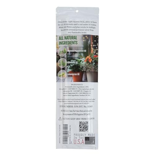 Citronella & Peppermint Mosquito Repellent Incense Sticks - 100 Pack
