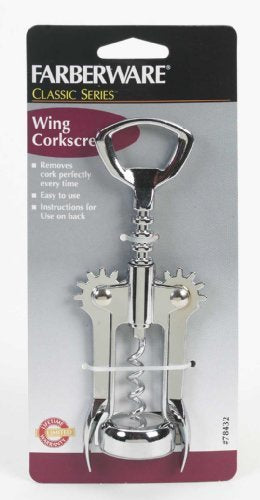 Farberware Classic Wing Corkscrew - Easy to Use Bottle Opener for Home Bar