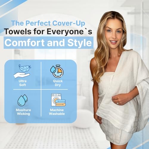 Luxury 100% Cotton Bath Towels - 600 GSM, 27x54 Inch, 2-Piece Set
