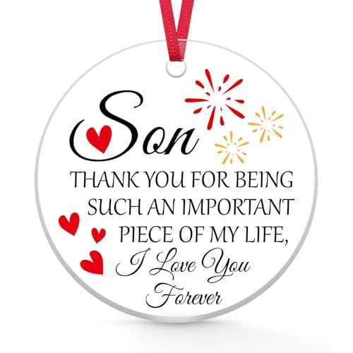 Personalized Son Christmas Ornament - Inspirational Gift from Mom & Dad