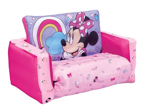 Minnie Mouse Inflatable Sofa Bed for Kids - 2-in-1 Toddler Couch & Nap Mat, Indoor & Outdoor Use