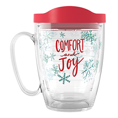 Tervis Comfort and Joy Christmas Holiday 16oz Insulated Travel Mug, Made in USA