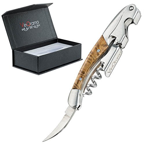 VinOrama Rosewood Waiters Corkscrew & Bottle Opener 3-in-1 Professional Bar Tool