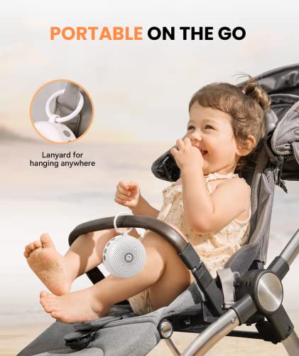 Dreamegg Portable White Noise Machine - 21 Soothing Sounds & Rechargeable Battery for Baby & Sleep