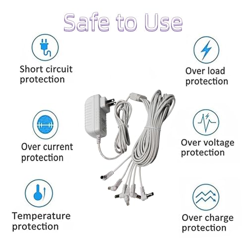 4.5V DC Power Adapter for Christmas Village Displays, 6-Way Splitter