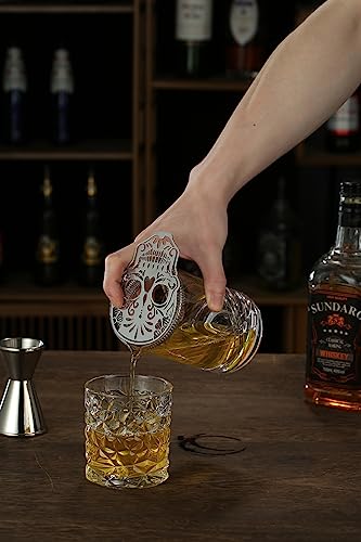 Stainless Steel Skull Cocktail Strainer with Short Handle - Bar & Bartending Tool (Cocktail Geek)