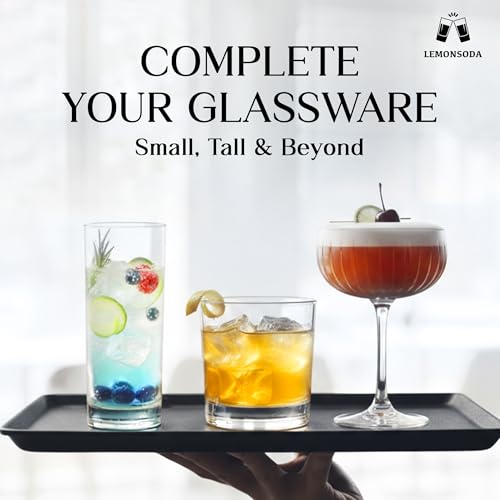 LEMONSODA 15oz Clear Highball Glass Set of 48 - Modern Cocktail Glassware