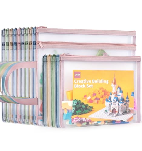 15-Pack Mesh Zipper Pouch Bags, A4 & A5 Storage Organizers with Handles