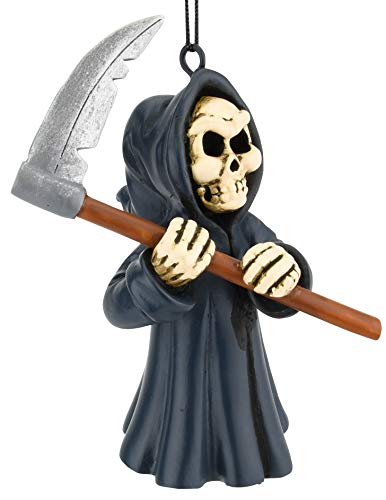 Grim Reaper Halloween Ornament by Tree Buddees - Hand-Painted Resin Figure
