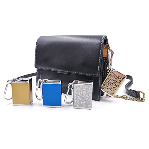 Portable Metal Ashtray with Lid - Pocket Cigarette Ash Tray Keychain