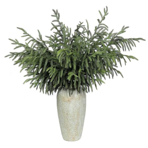 8 Pcs 36-Inch Lifelike Norfolk Pine Branches for Vase - Christmas Decor