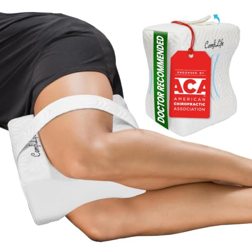 Cooling Knee Pillow for Side Sleepers – Memory Foam Leg Support