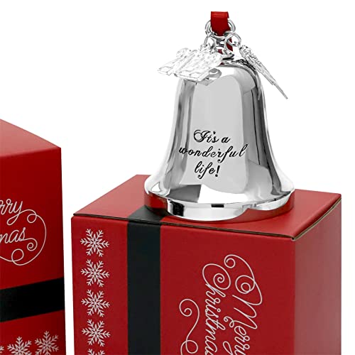 2026 It's A Wonderful Life Christmas Bell Ornament with Angel Wings