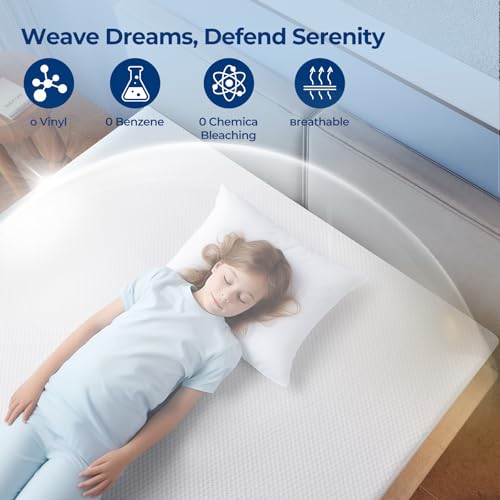 Queen Size Bamboo Viscose Mattress Protector - Waterproof & Noiseless