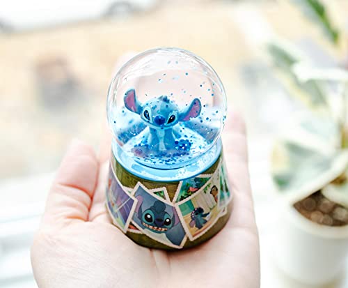 Mini Alien Character Light-Up Snow Globe with Glitter, 3-Inch Desktop Decor