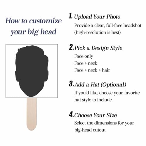 Custom Big Head Cutout on a Stick – Personalized Photo Party Prop