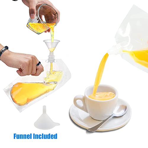 8oz Reusable Plastic Flask Set - Concealable Leakproof Flasks with Funnel